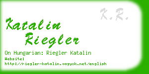 katalin riegler business card